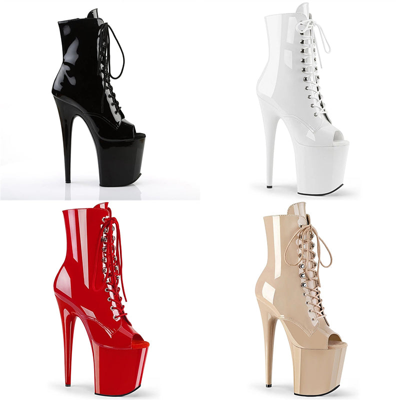 ππππππι
ηγ Peep Power γPatent leather lace-up 20cm