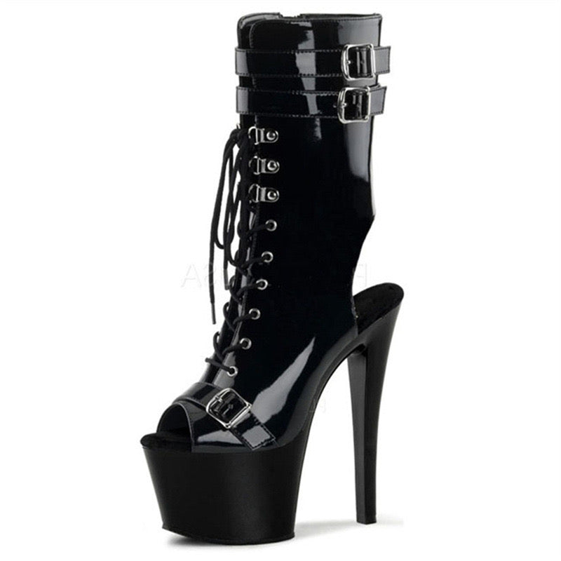 ππππππι
ηγ Peep Power γPatent leather Strap Allure 20cm