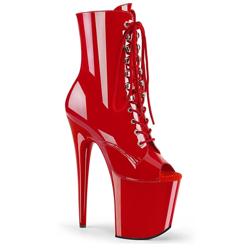 ππππππι
ηγ Peep Power γPatent leather lace-up 20cm