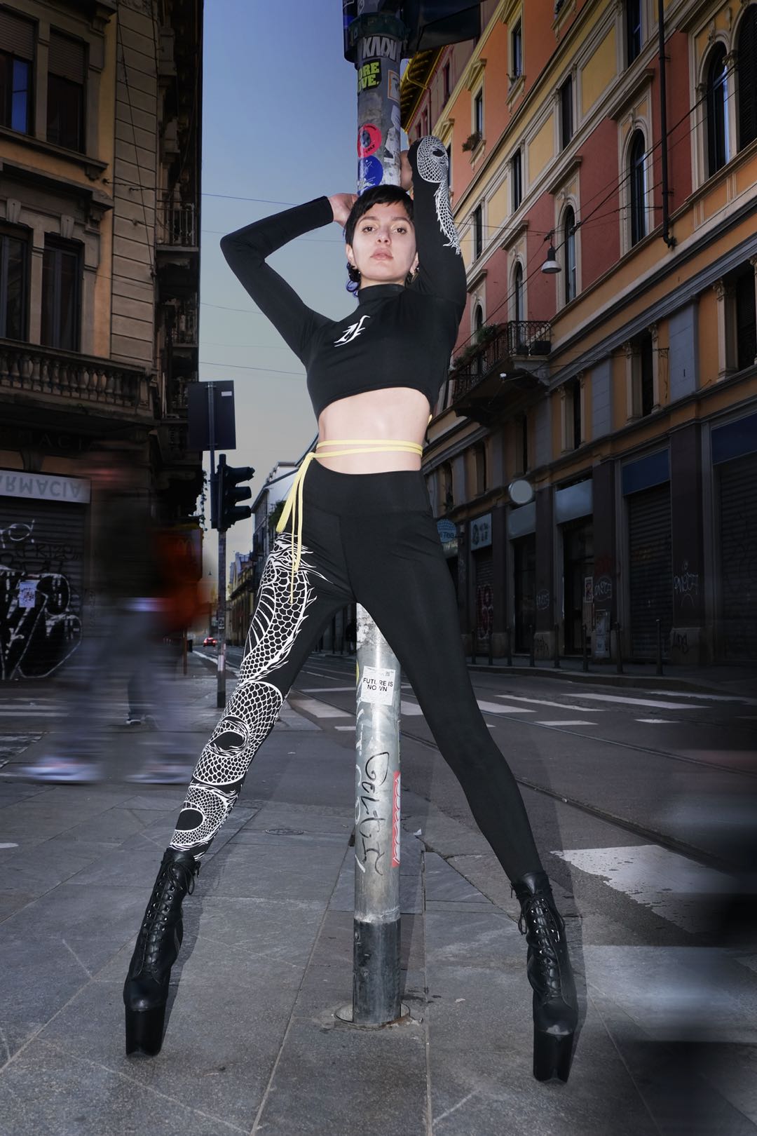 𝐌𝐀𝐘𝐖𝐔𝐔魅烏「LOONG 龍」Tattooed Leggings